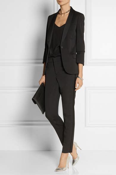 gucci fitted silk blazer women